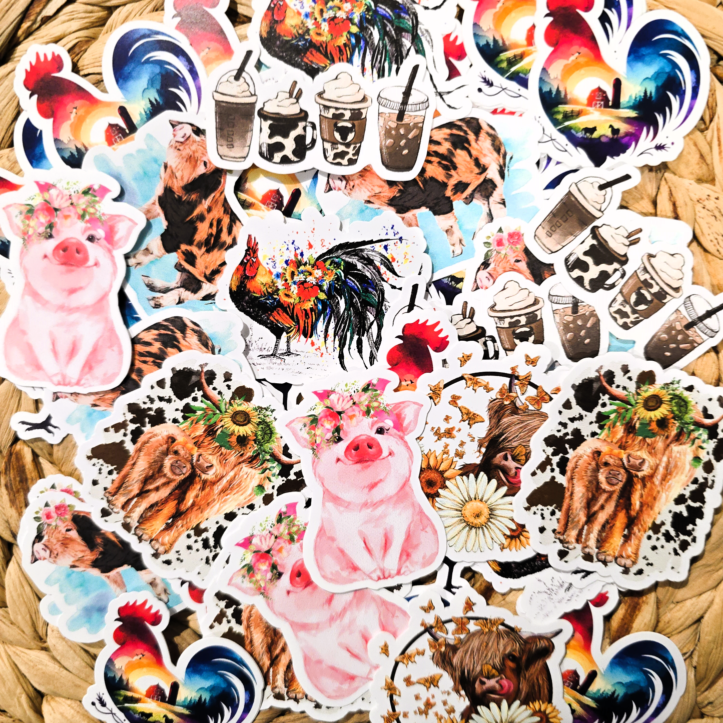 Expression Design Co - Farm Assorted Small 2" Vinyl Stickers