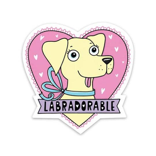 Big Moods - Labradorable Sticker - Yellow Lab
