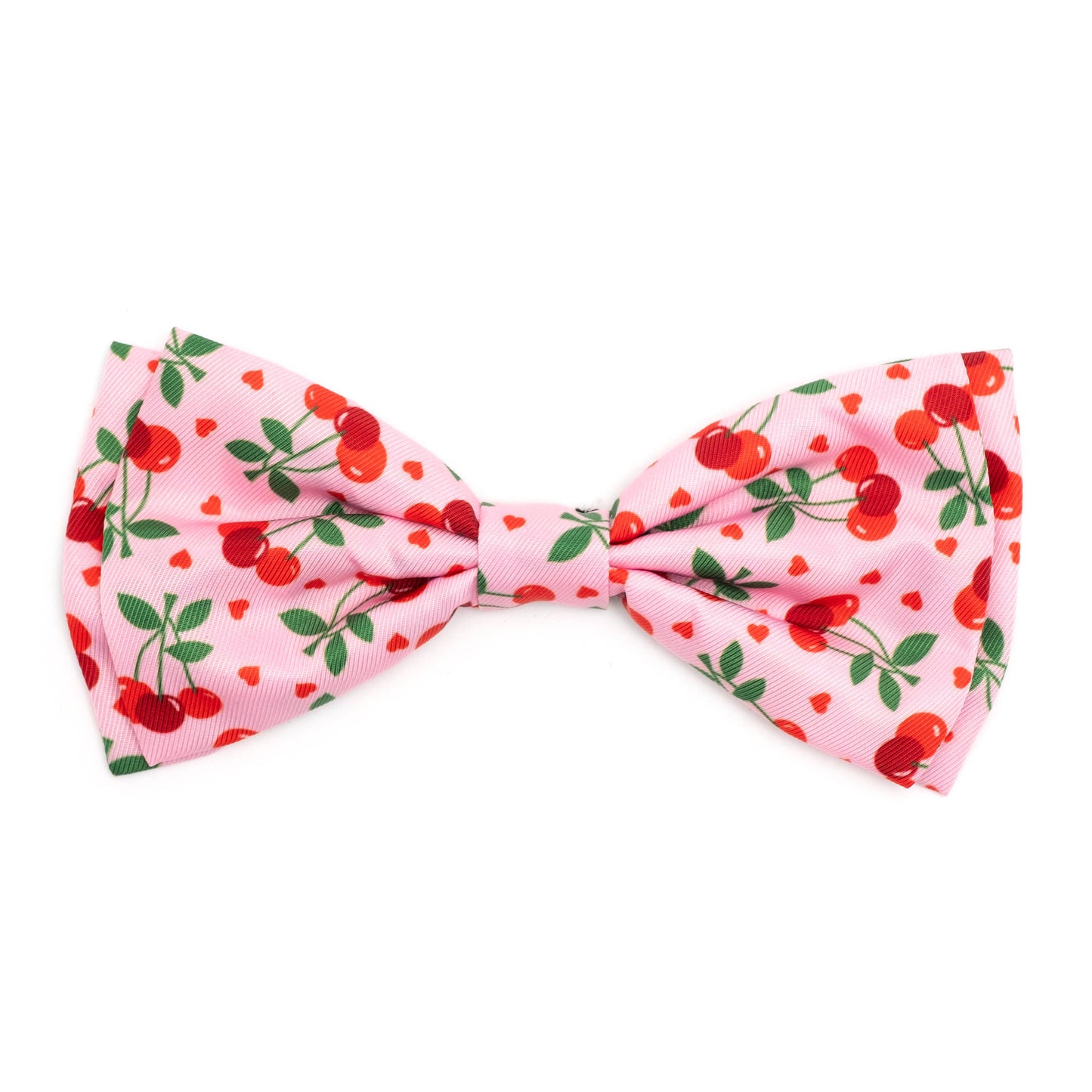 The Worthy Dog - Cherries Jubilee Bow Tie: Pink / Large
