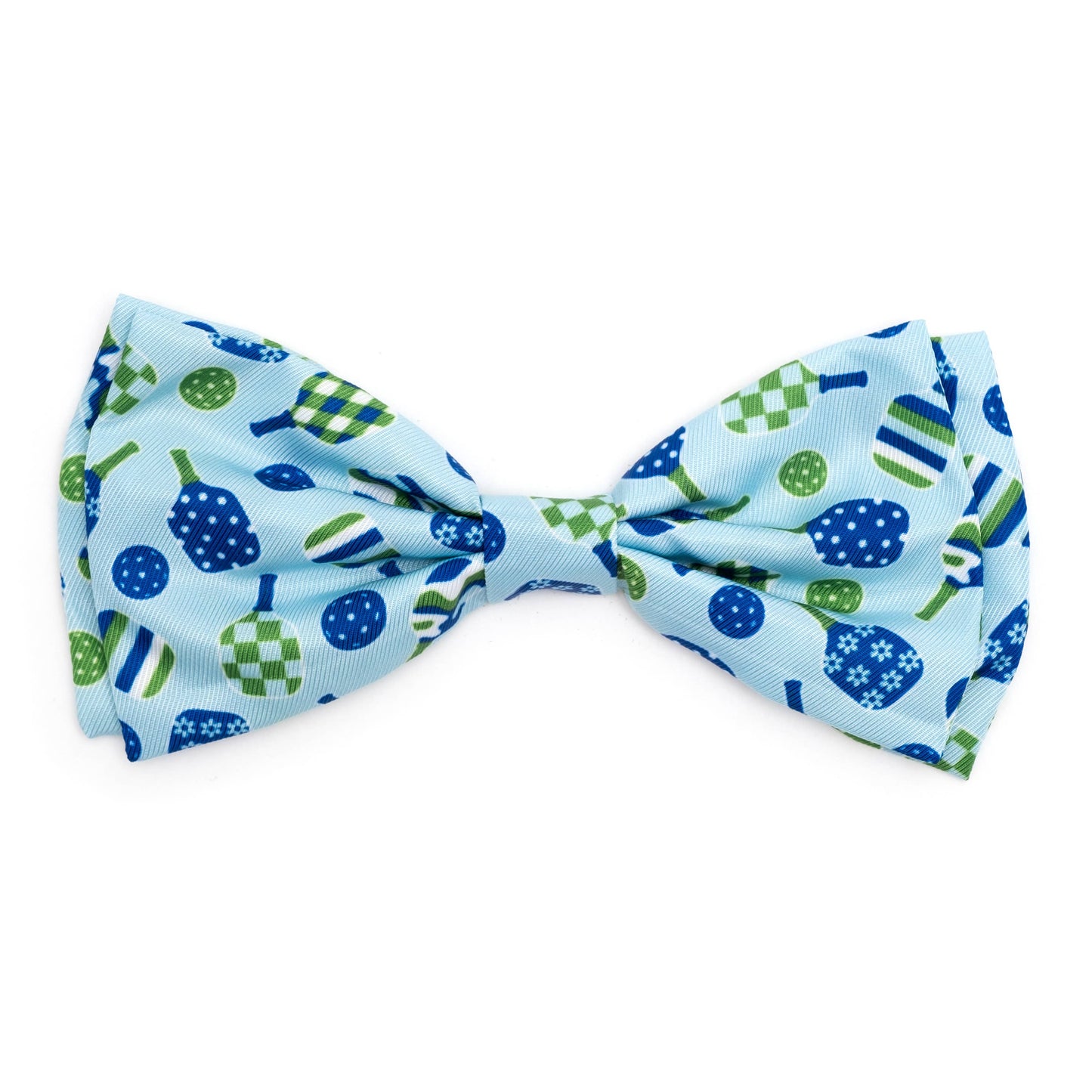 The Worthy Dog - Pickleball Bow Tie: Blue / Large