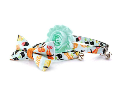 Made By Cleo - "Sushi Date" - Bow Tie for Cats + Small Dogs