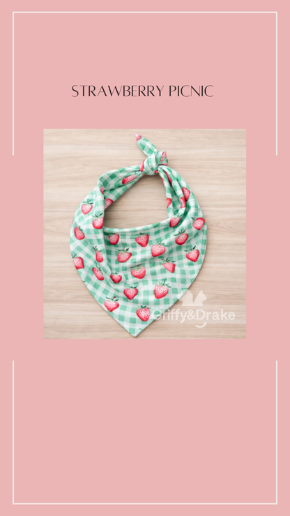 Strawberry Picnic 🍓 - Bow Tie