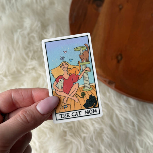 Big Moods - "The Cat Mom" Tarot Card Sticker