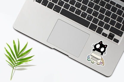 Sticker Horse - Antidepressant Cat Sticker: 3 inch