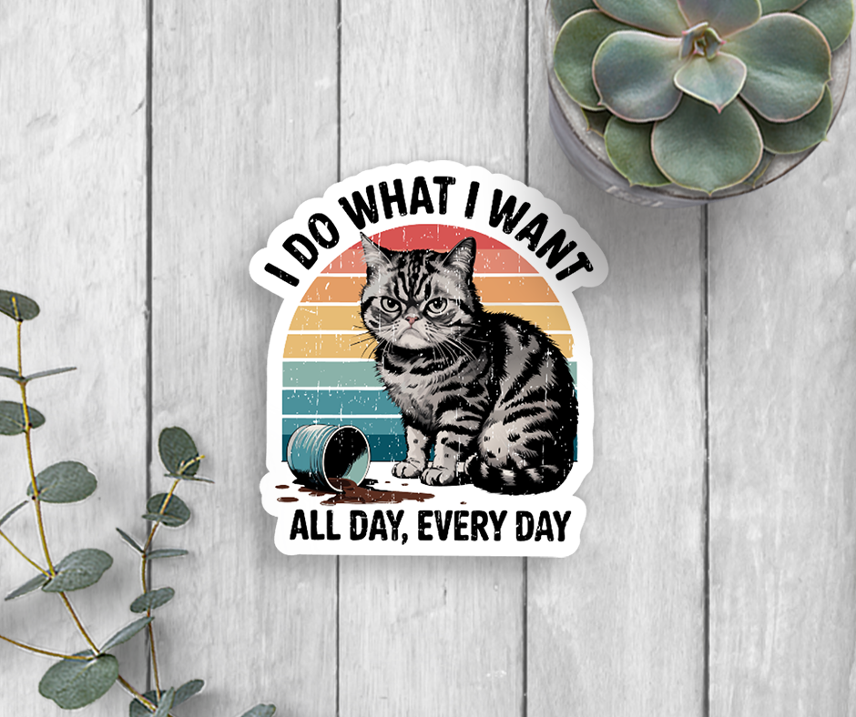 Expression Design Co - Cat I Do What I Want Vinyl Sticker