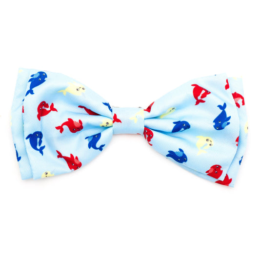 The Worthy Dog - Narwhals Bow Tie: Blue / Small