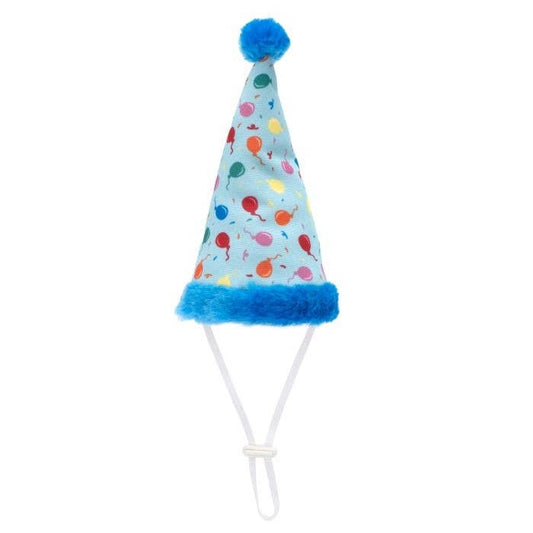 The Worthy Dog - Birthday Party Hat: Blue / Small