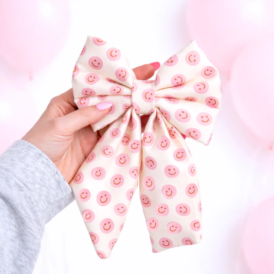Pink smiles - sailor bow  