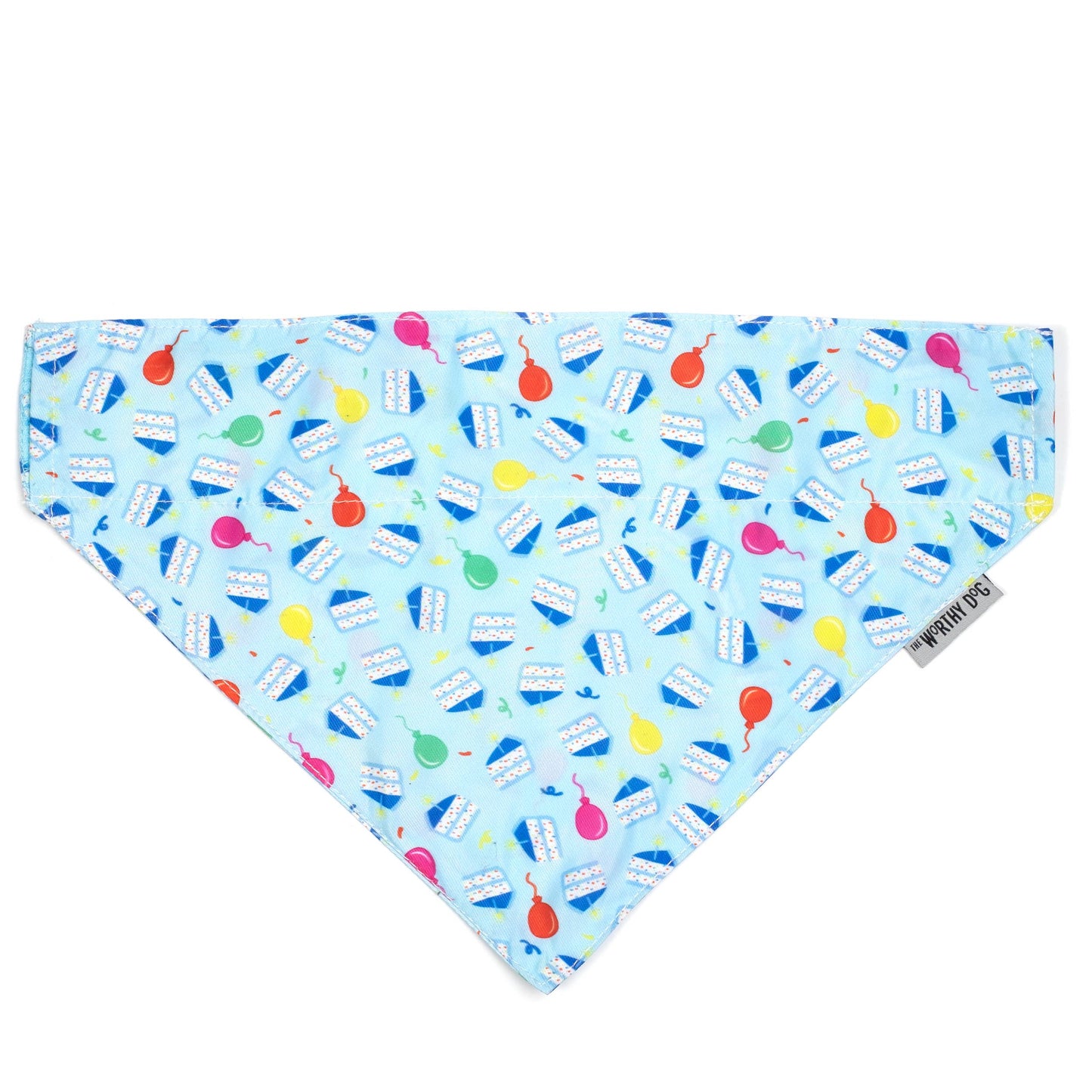 The Worthy Dog - Birthday Boy Bandana: Blue / Large