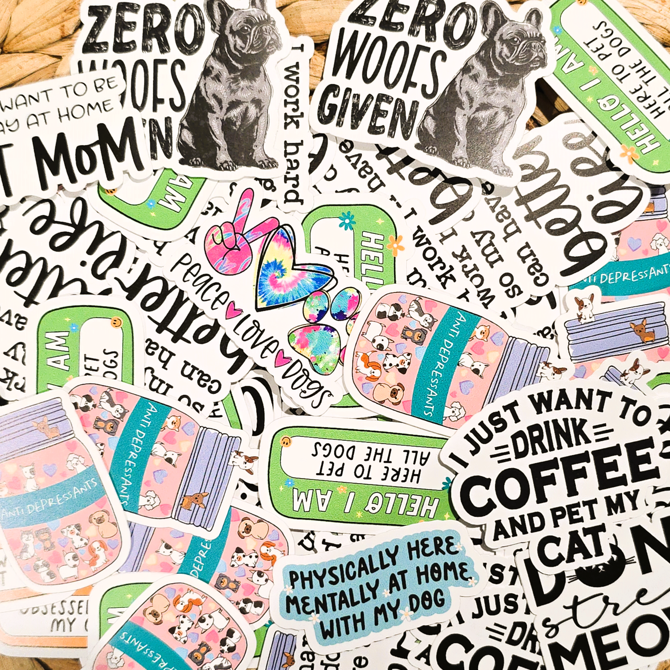 Expression Design Co - Cat / Dog Assorted Small 2" Vinyl Stickers