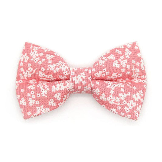 Made By Cleo - "Sakura" - Pink Floral Bow Tie for Cats + Small Dogs