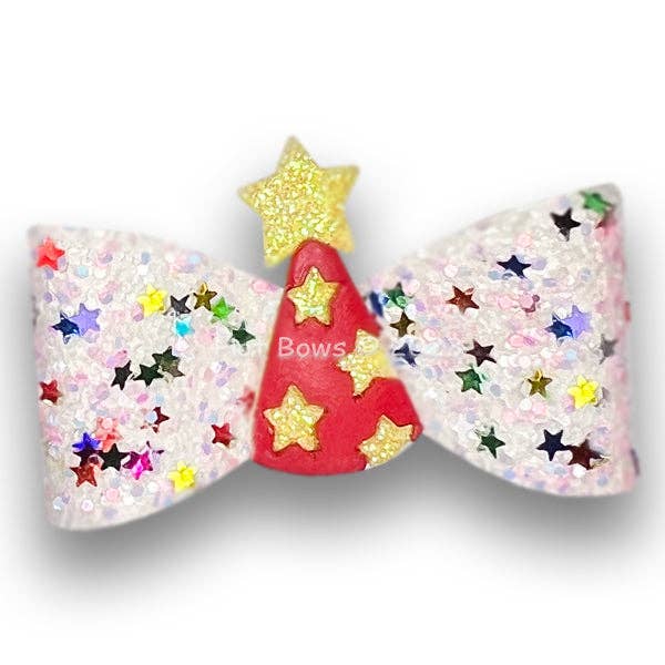 Hot Bows - Birthday Celebration: No-Slip French Clip